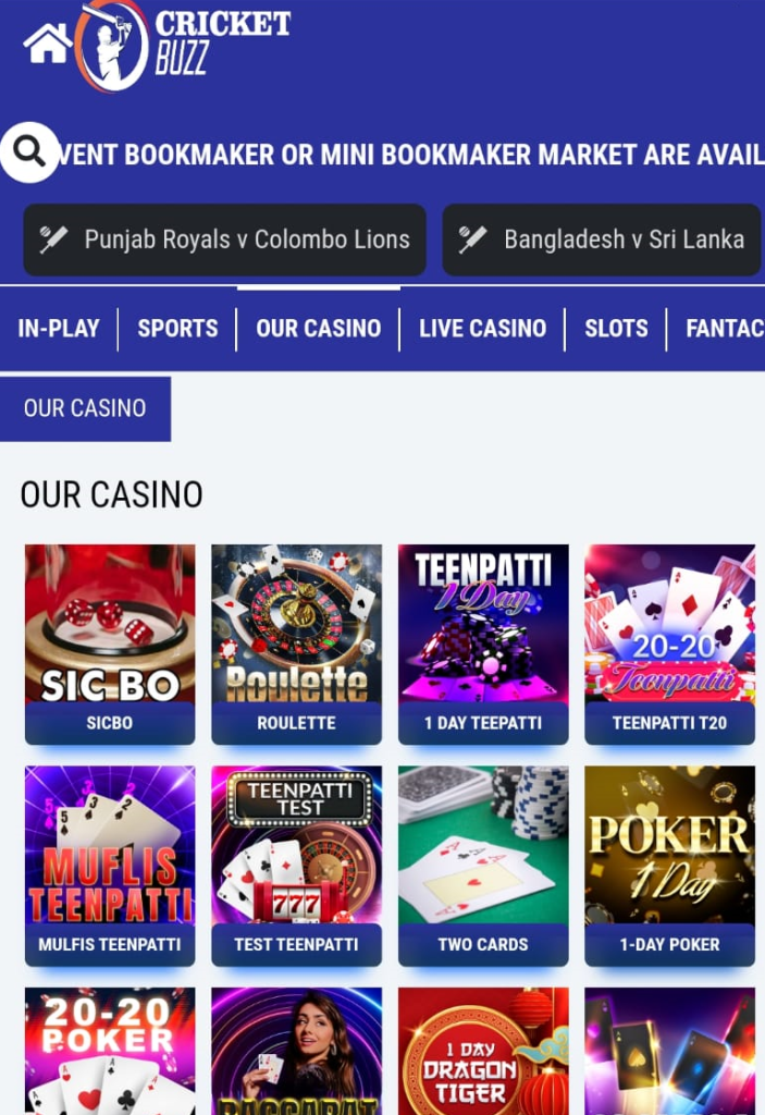 cricketbuzz.com casino and cricket betting